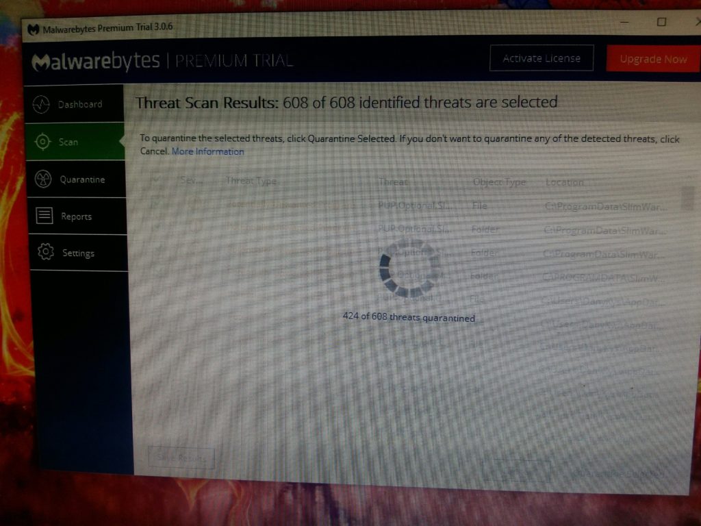 Probleme cu virușii 